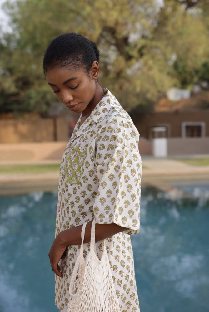 Cotton Nightshirt - Booti Olive