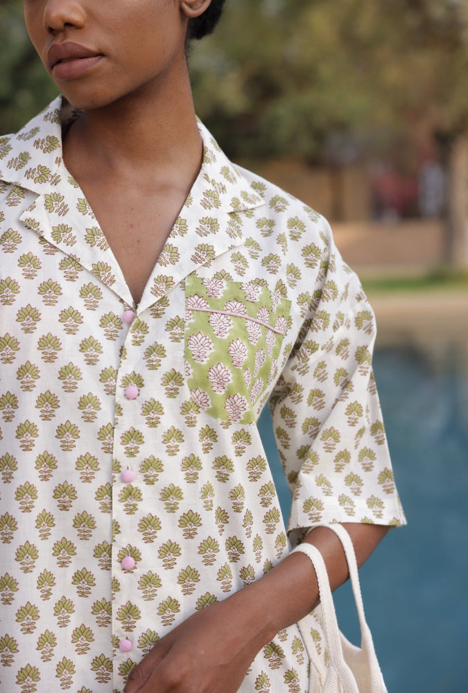 Cotton Nightshirt - Booti Olive
