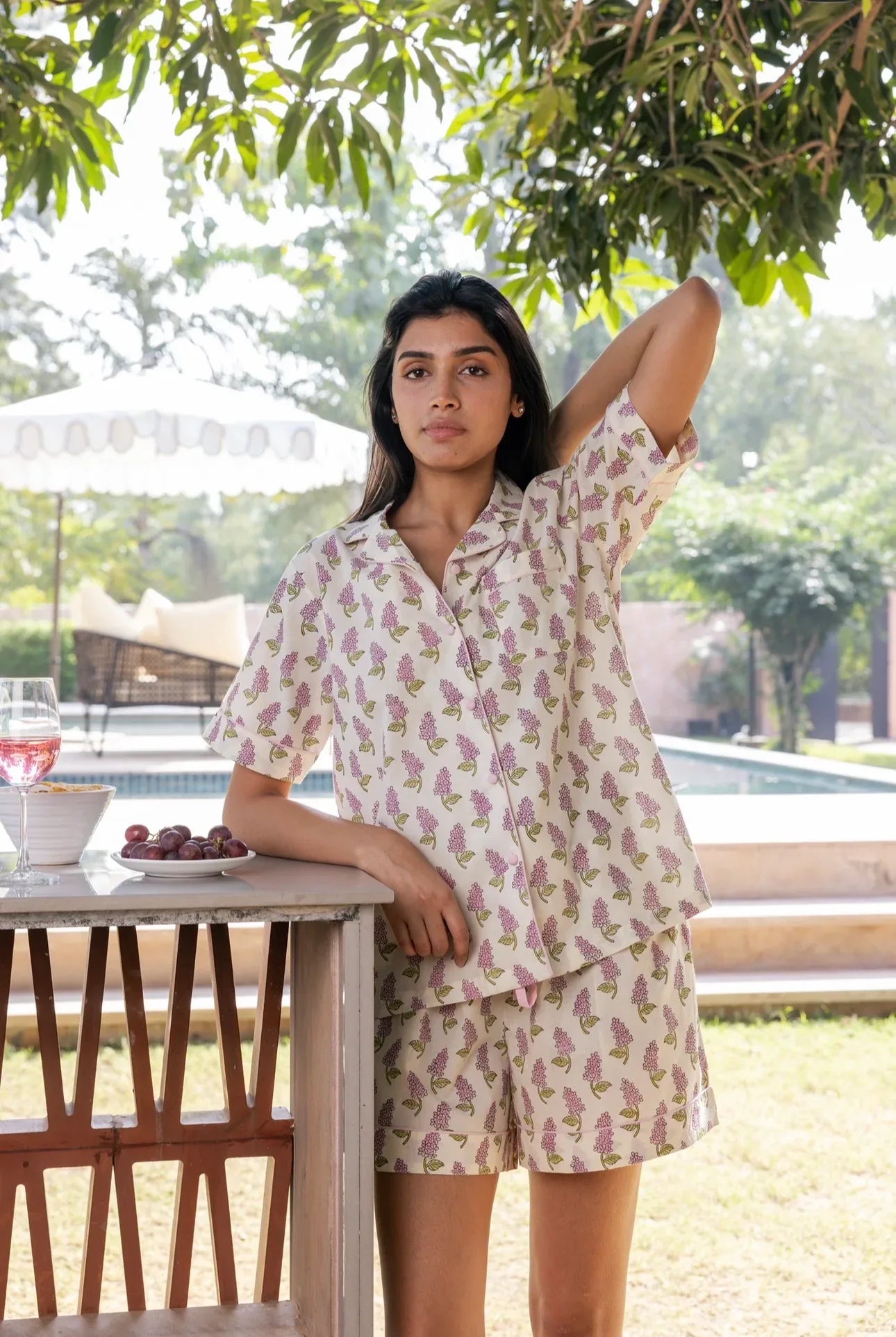 Short Cotton Pyjamas - Veronica Mauve