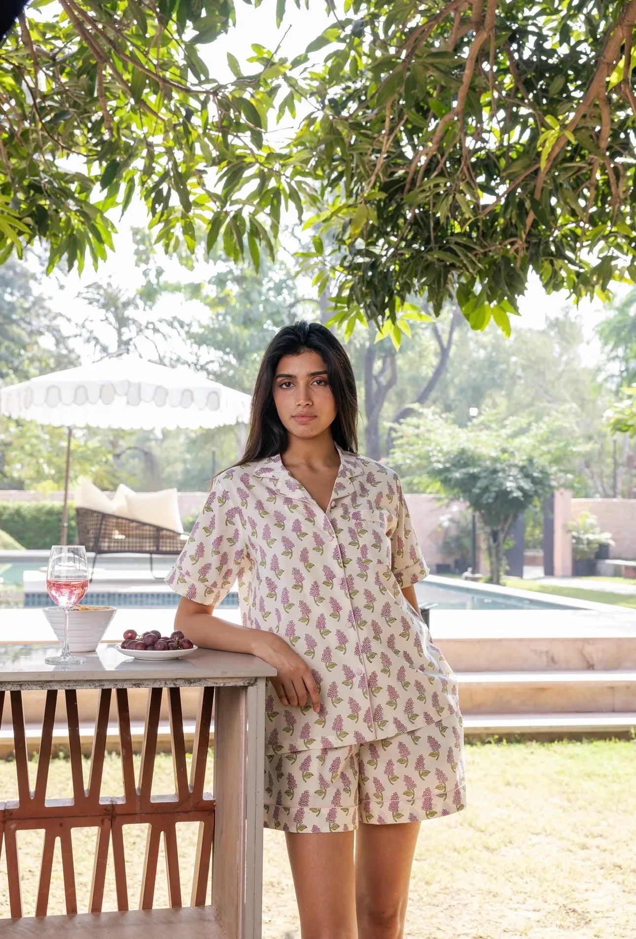Short Cotton Pyjamas - Veronica Mauve