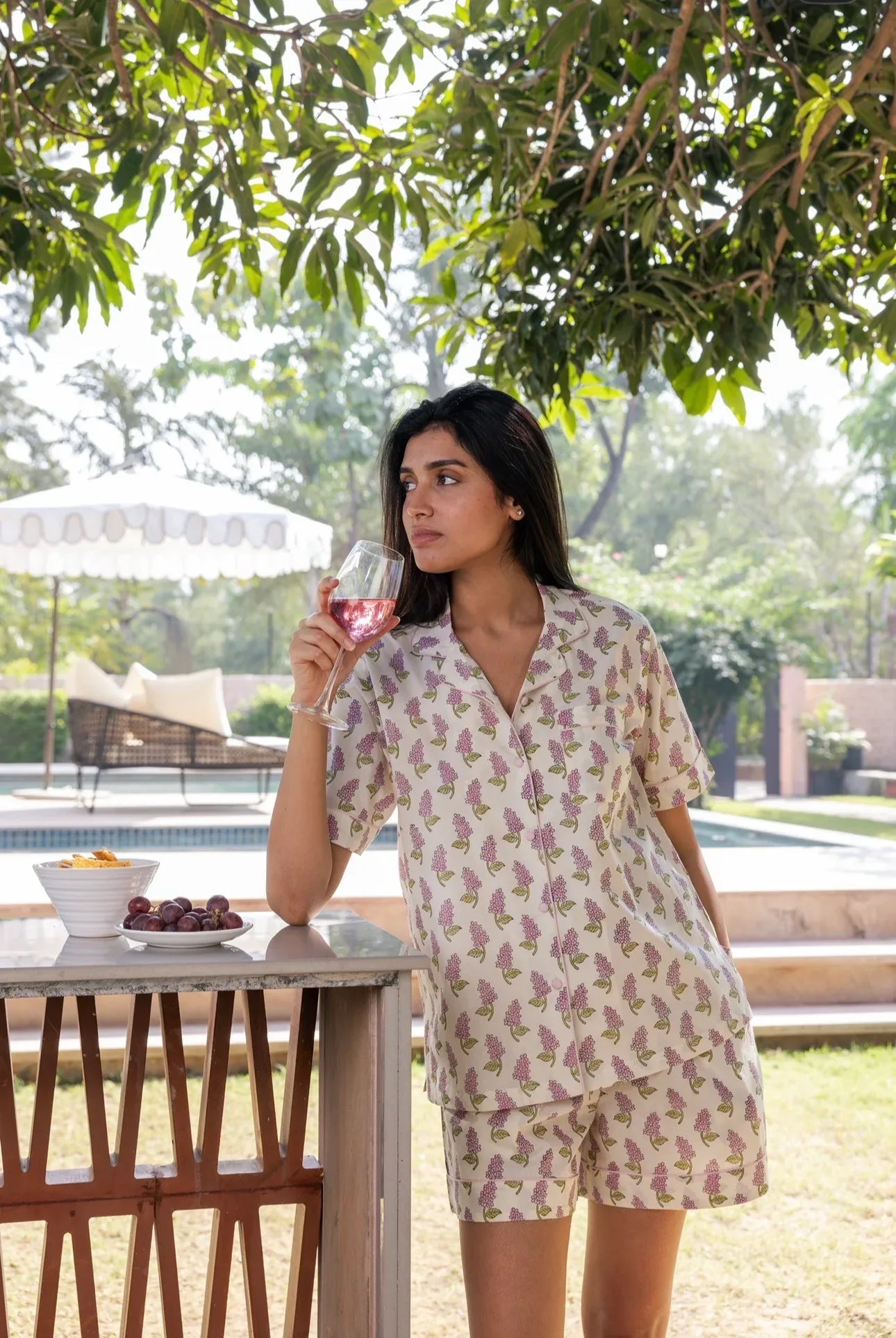 Short Cotton Pyjamas - Veronica Mauve