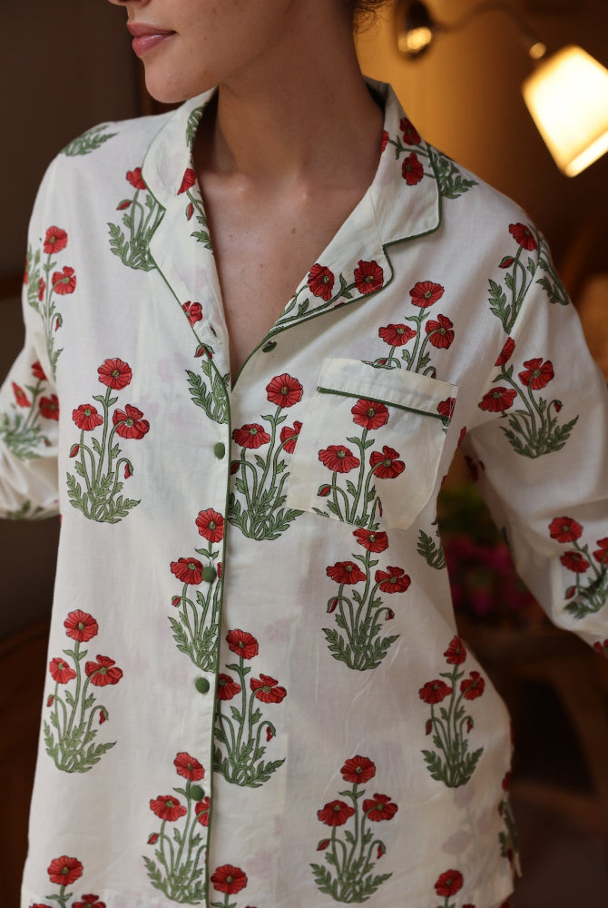 Cotton Pyjamas - Condicote Poppy