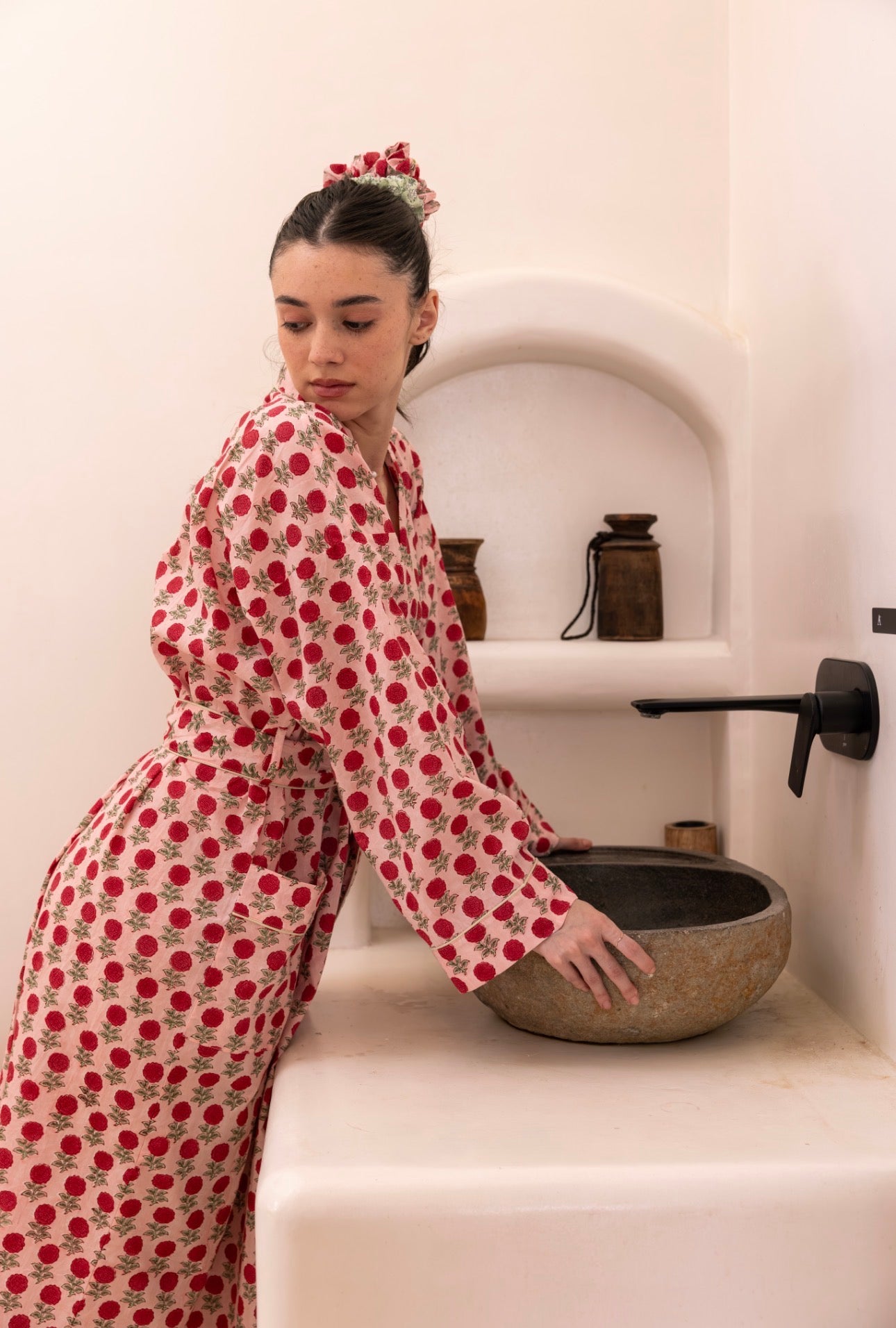 Cotton Dressing Gown / Robe - Rowena Rose