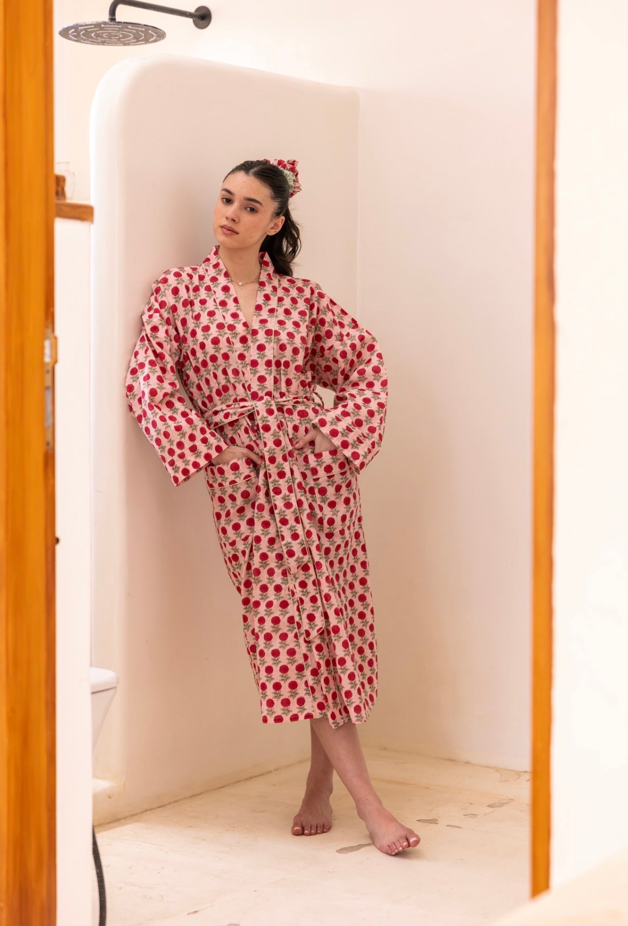 Cotton Dressing Gown / Robe - Rowena Rose