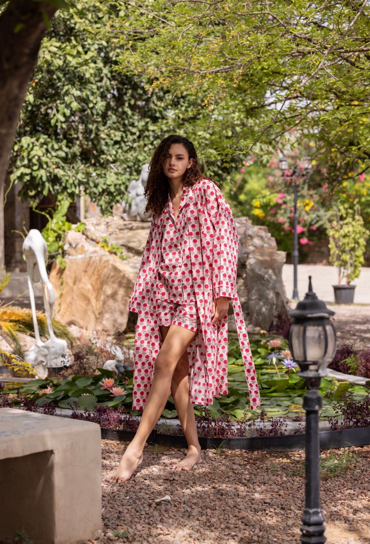 Cotton Dressing Gown / Robe - Rowena Rose