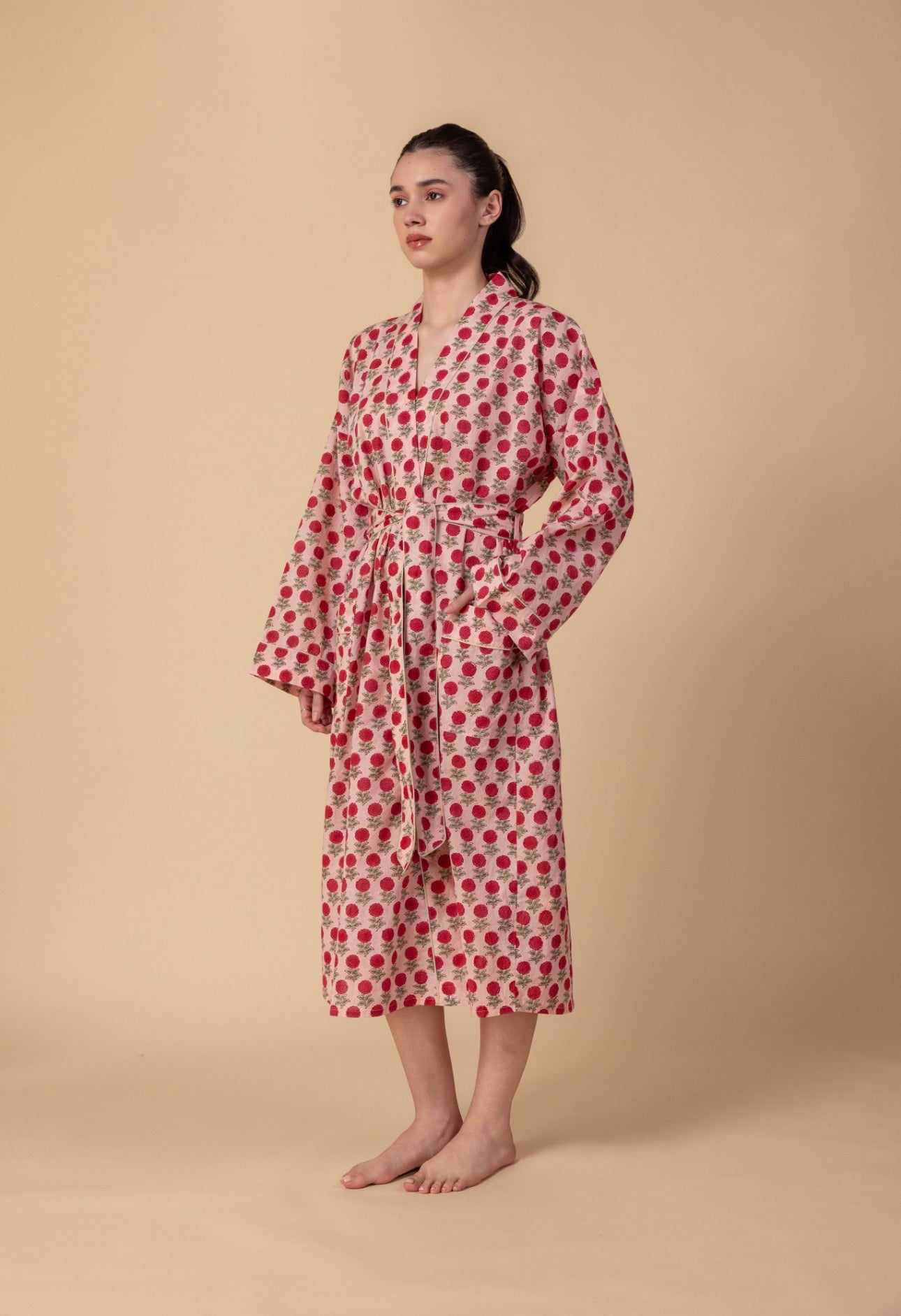 Cotton Dressing Gown / Robe - Rowena Rose