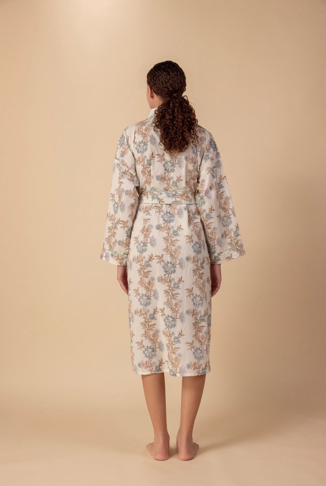 Cotton Dressing Gown / Robe - Paxford Mist