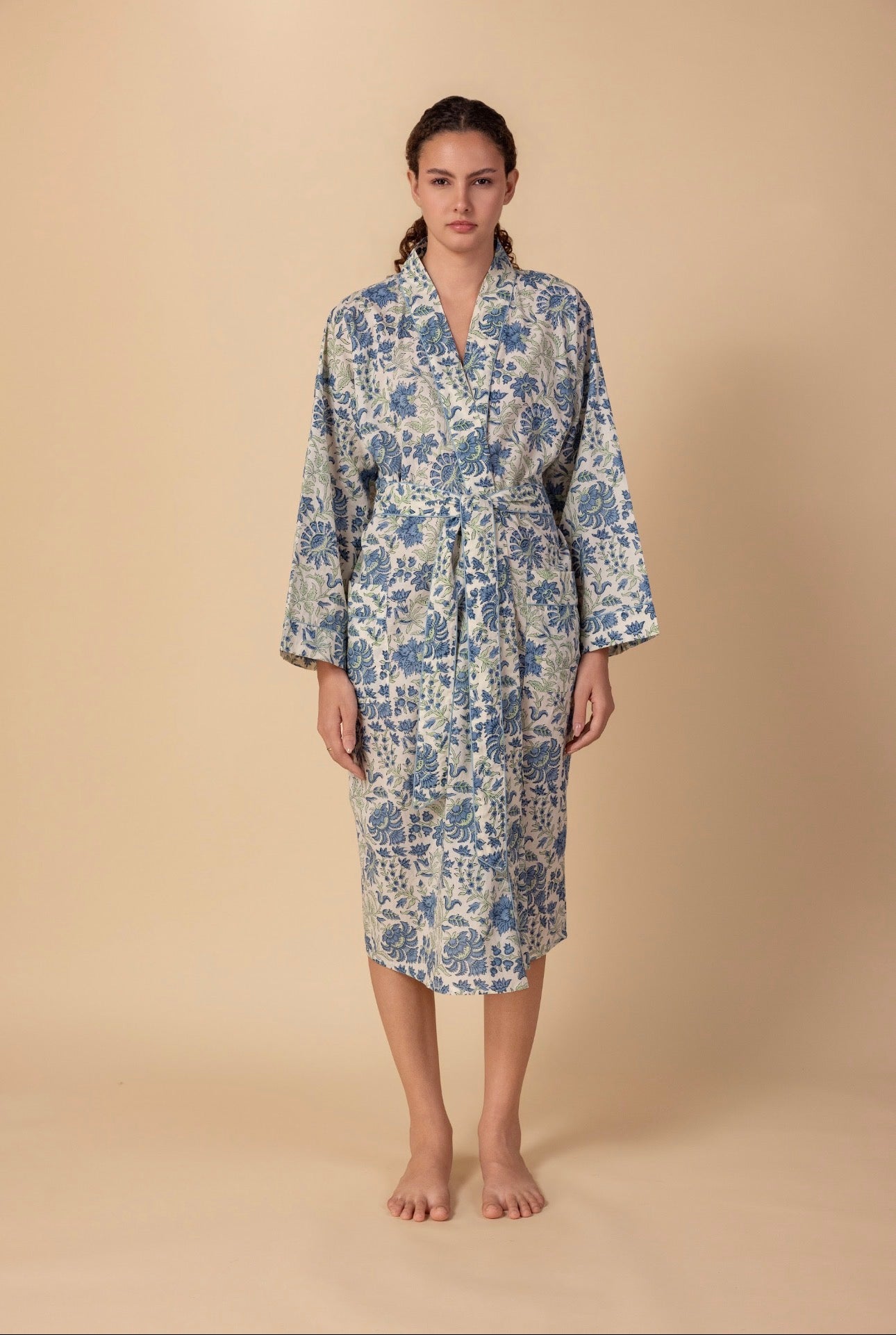 Cotton Dressing Gown / Robe - Willersey Breeze