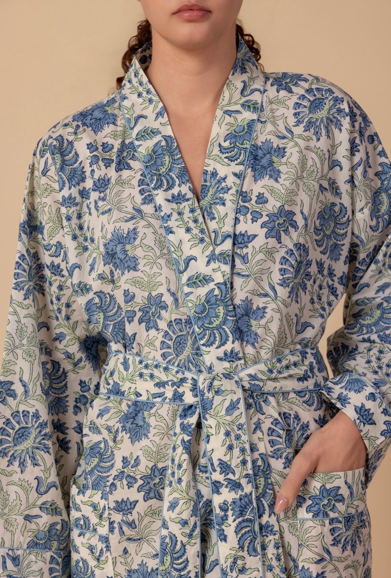 Cotton Dressing Gown / Robe - Willersey Breeze