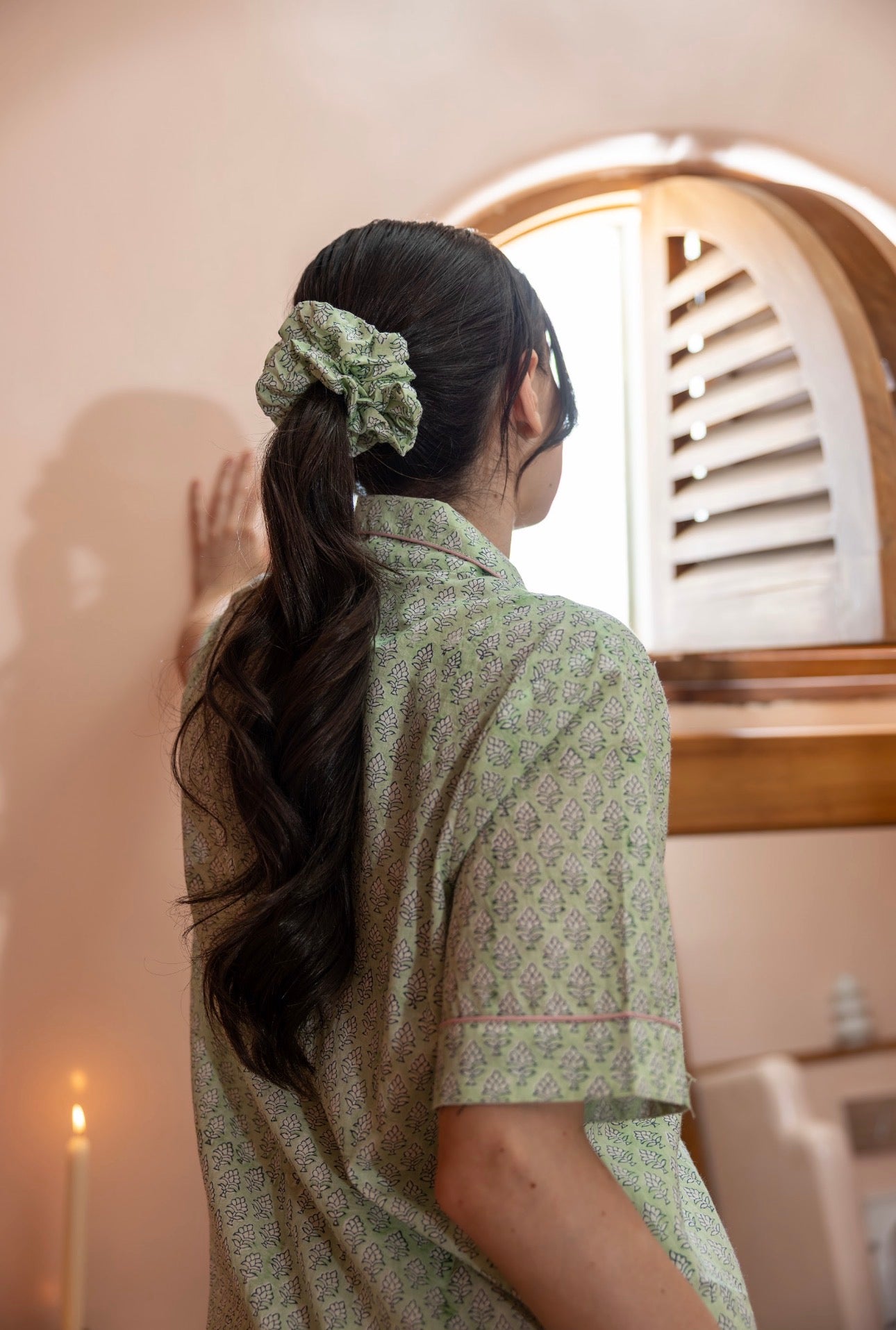 Short Cotton Pyjamas - Ditsy Haze Blush