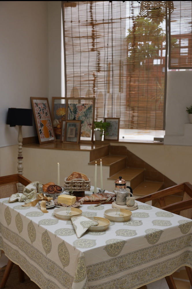 Printed Tablecloth - Kiftsgate Stone