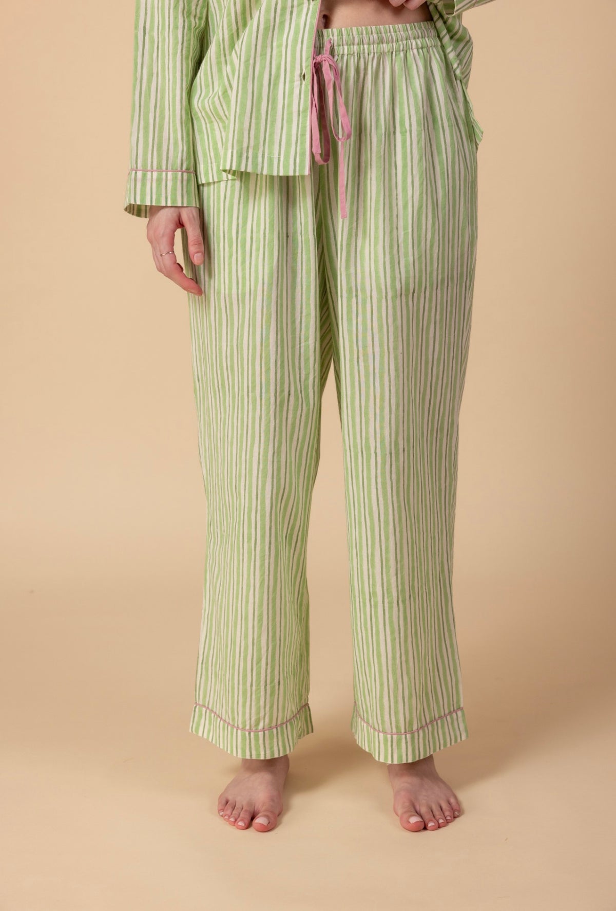 Cotton Pyjamas - Hedgerow Stripe