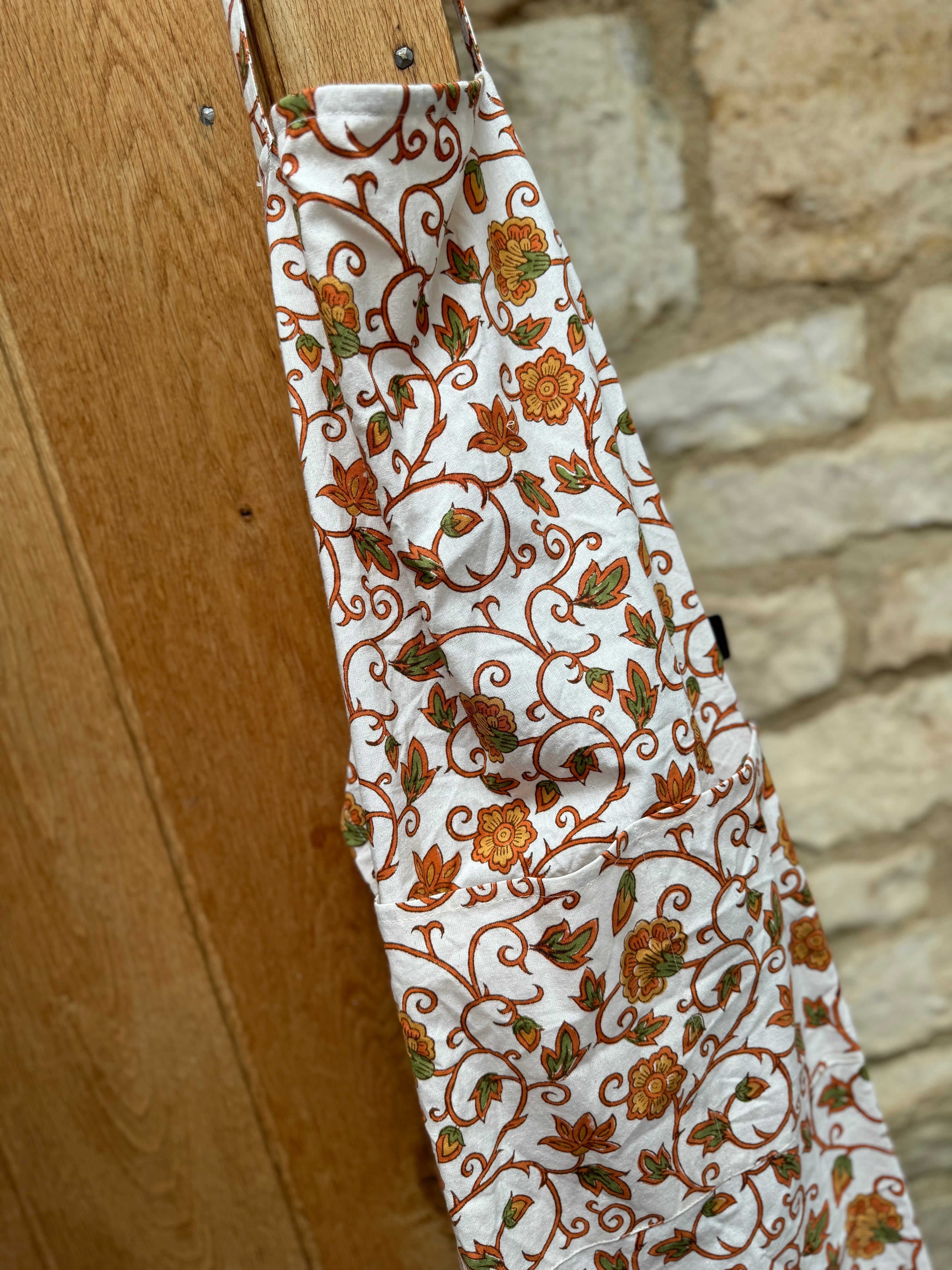 BlockPrint Oven Glove - Coneygree Autumn