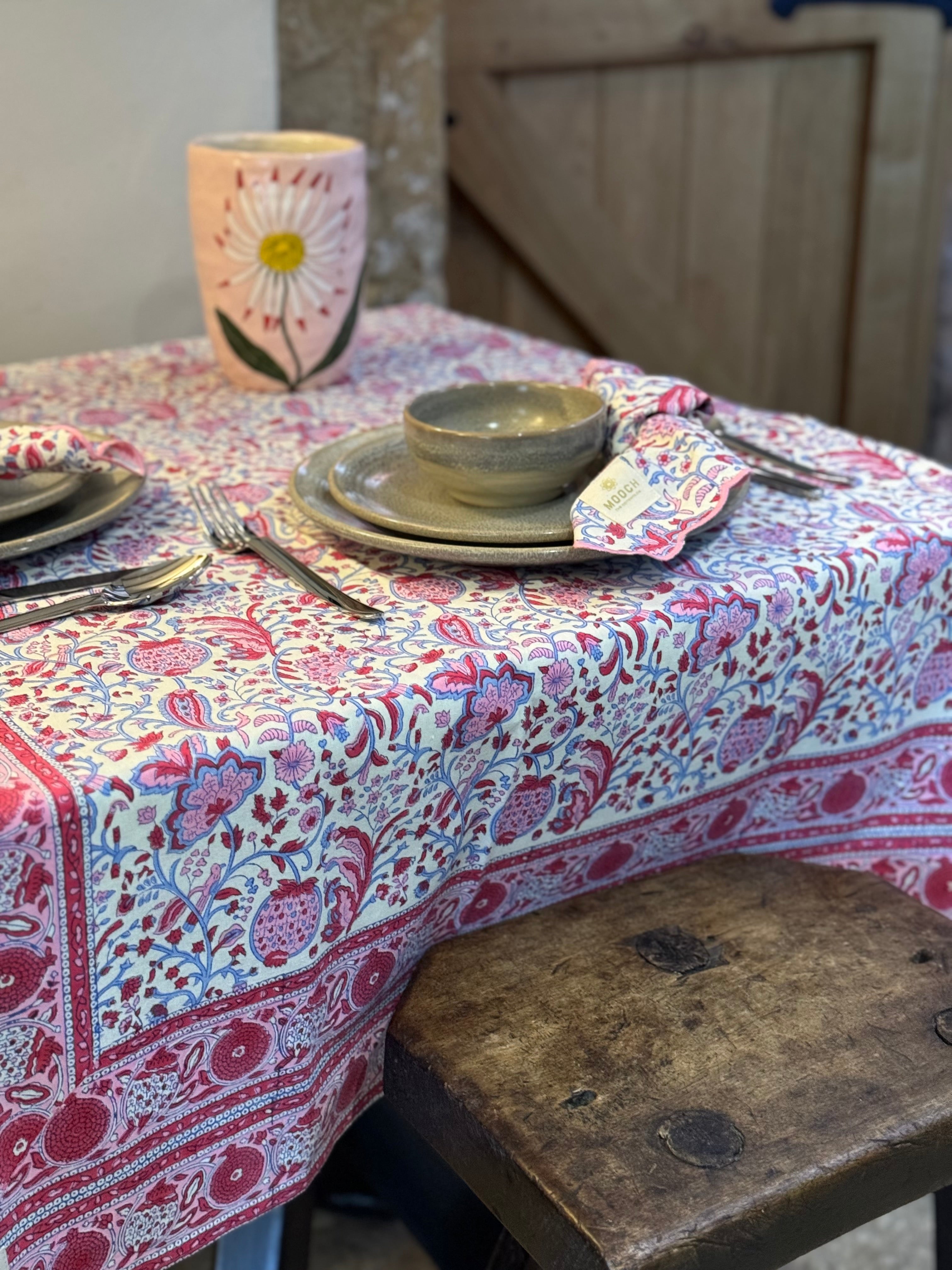 Printed Tablecloth - Broad Campden Poppy