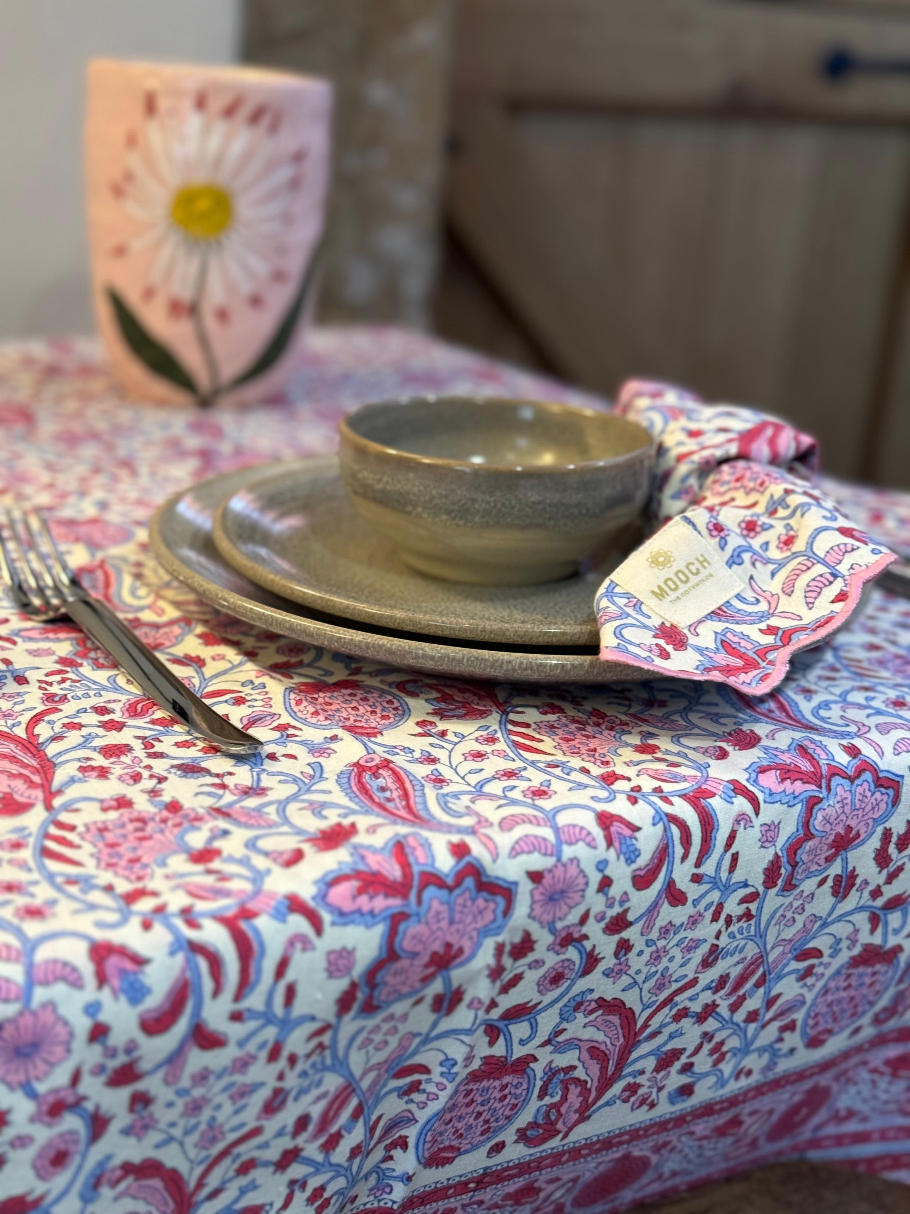 Printed Tablecloth - Broad Campden Poppy