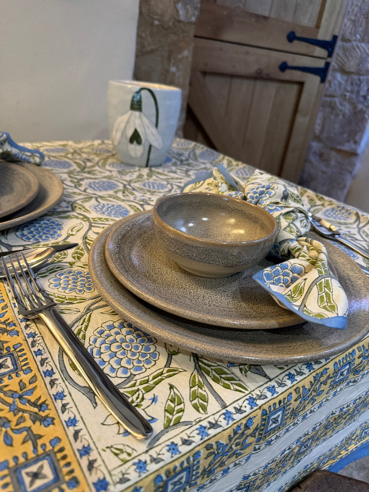 Printed Tablecloth - Wolds Steel