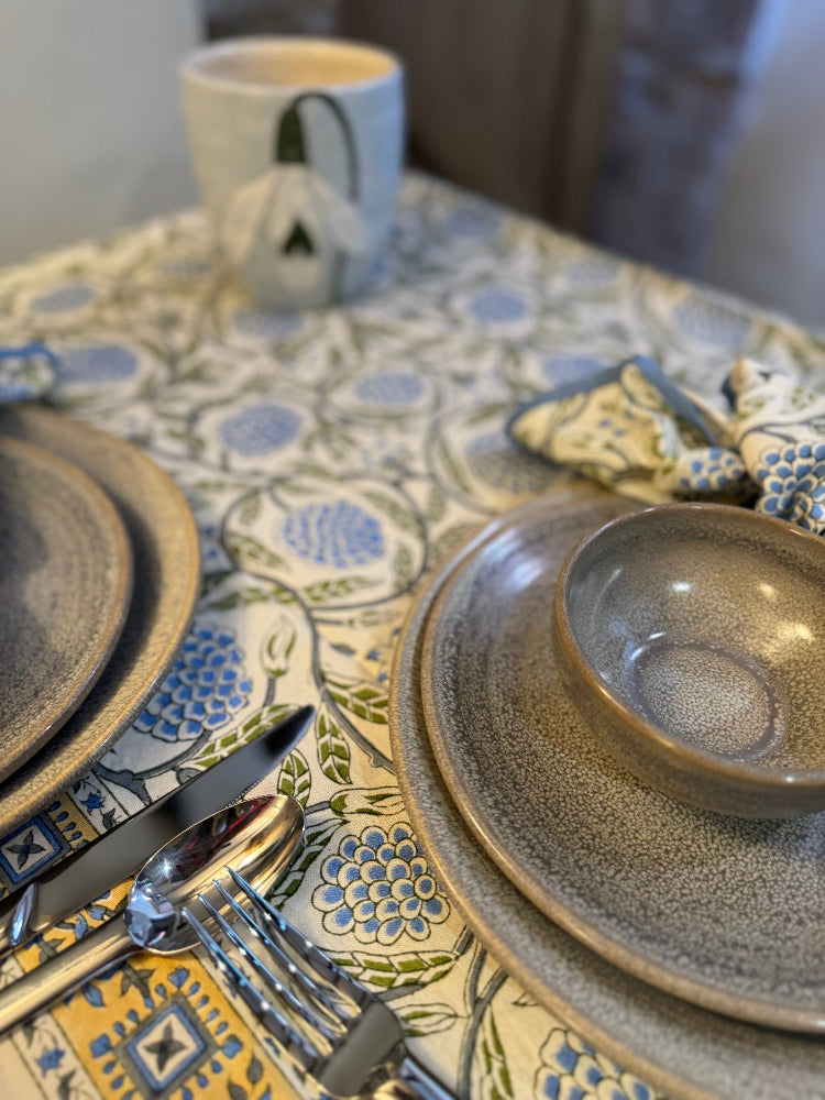 Printed Tablecloth - Wolds Steel