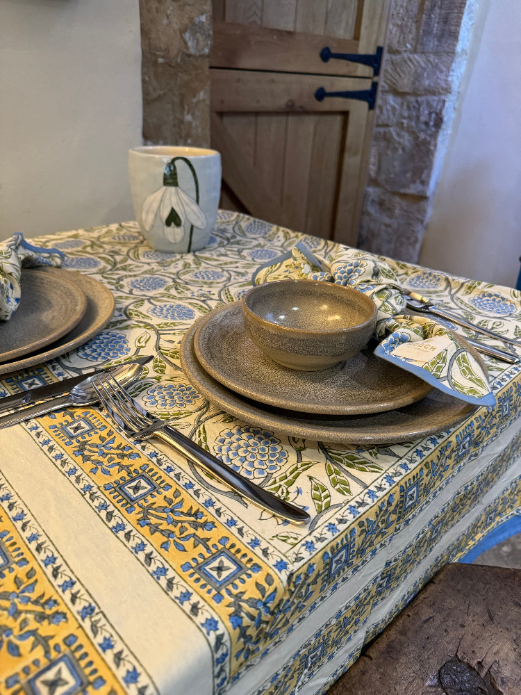 Printed Tablecloth - Wolds Steel