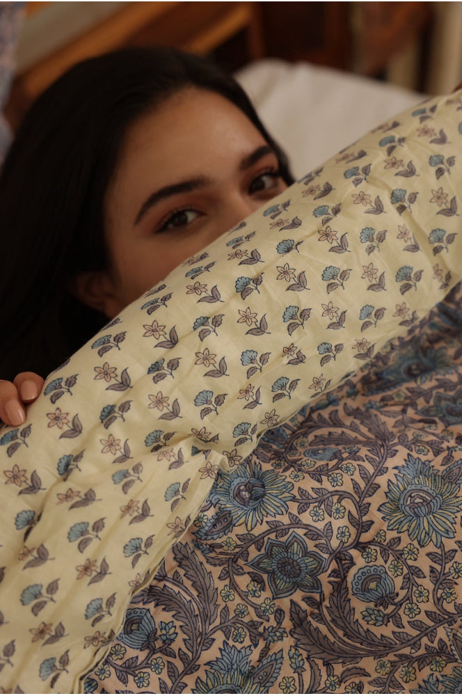 Luxury Quilted Bedspread / Eiderdown - Snowshill Lavender