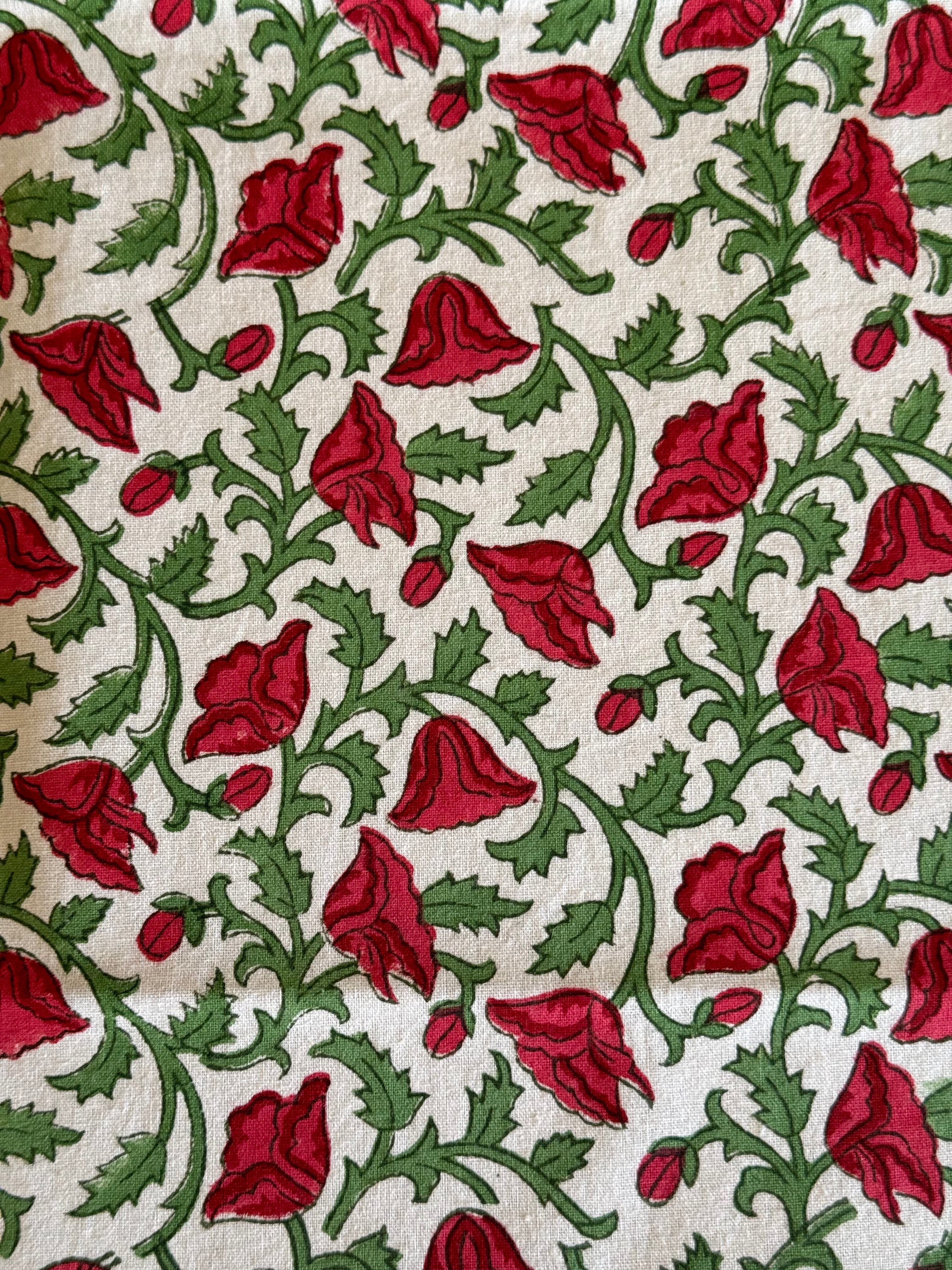 Printed Tablecloth - Hicks Scarlet