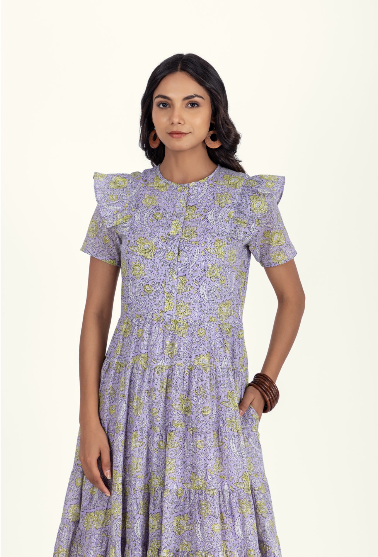 Organic Cotton Dress - Evie Lime