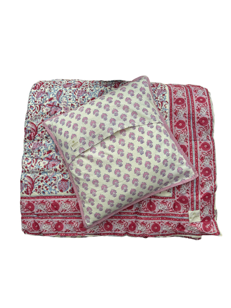 Printed Cushion Cover Piped - Broad Campden Poppy