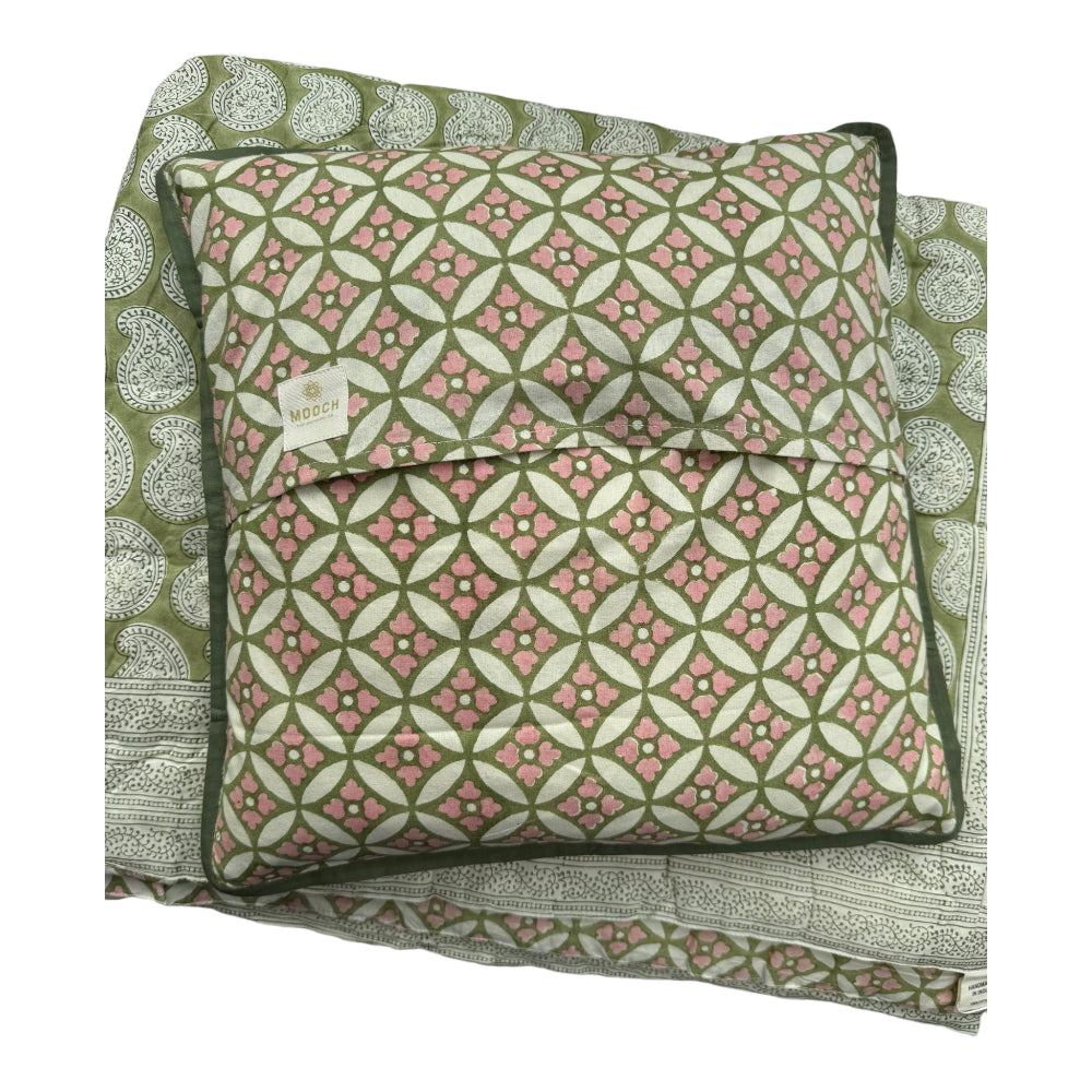 Luxury Quilted Bedspread / Eiderdown - Blockley Sage