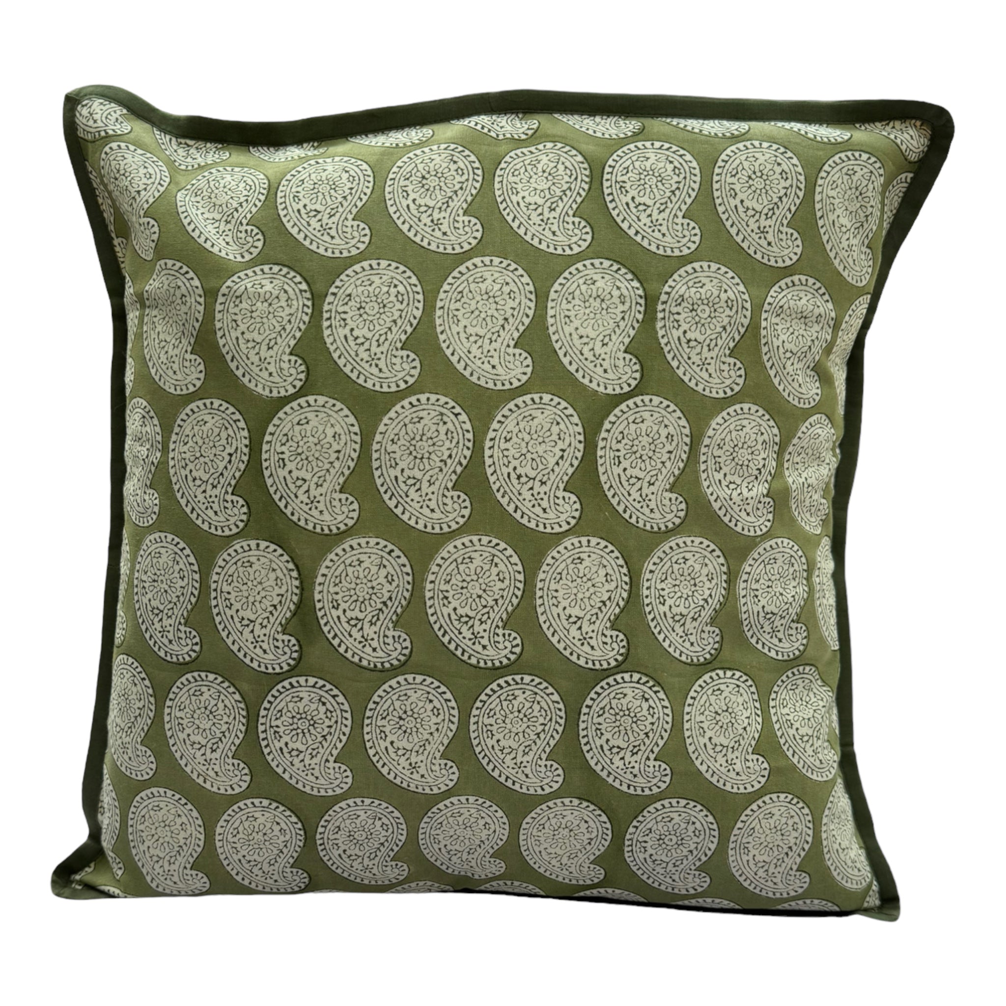 Printed Cushion Cover Piped - Blockley Sage